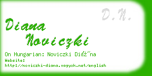 diana noviczki business card